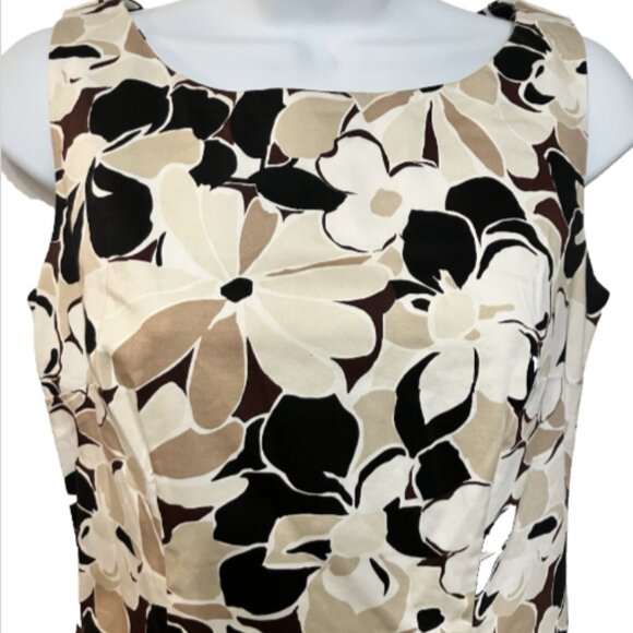 Vany New York Ladies Size 6 Multicolor Sleeveless cotton blend Floral Dress - Picture 5 of 16